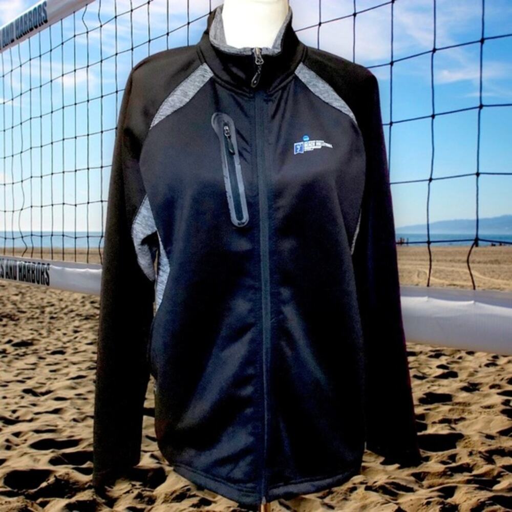 NCAA Beach Volleyball Championships Jacket Rare Gray Black EUC Rare